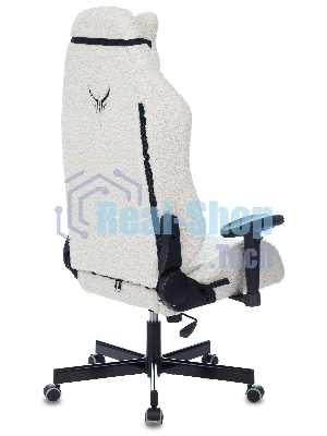 Кресло игровое Knight T1 молочный экомех с подголов. крестовина металл