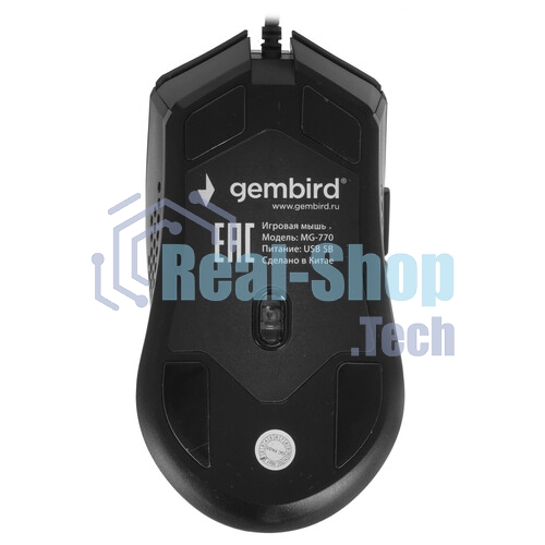 Мышь проводная Gembird MG-770 черный, 3200 dpi, USB, кнопки - 7