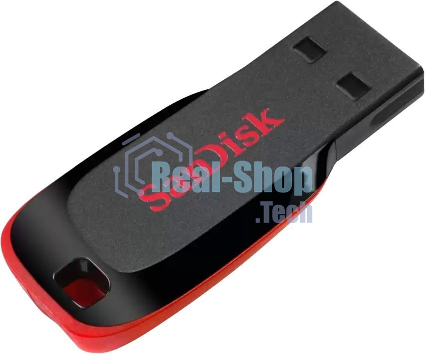 Флешка USB SanDisk Cruzer Blade (SDCZ50-128G-B35), 128Gb, USB 2.0, Type-A, R/W 16/4, черный
