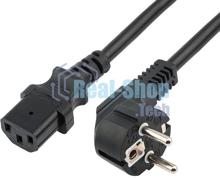 Шнур сетевой Rexant СЕЕ 7/7 (Schuko) – IEC 320 C13 3x0,75мм², длина 5м