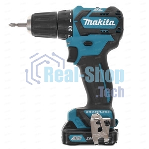 Дрель-шуруповерт Makita DF332DWAE, 12 В, 2 Ач, 35 Нм, бесщеточный
