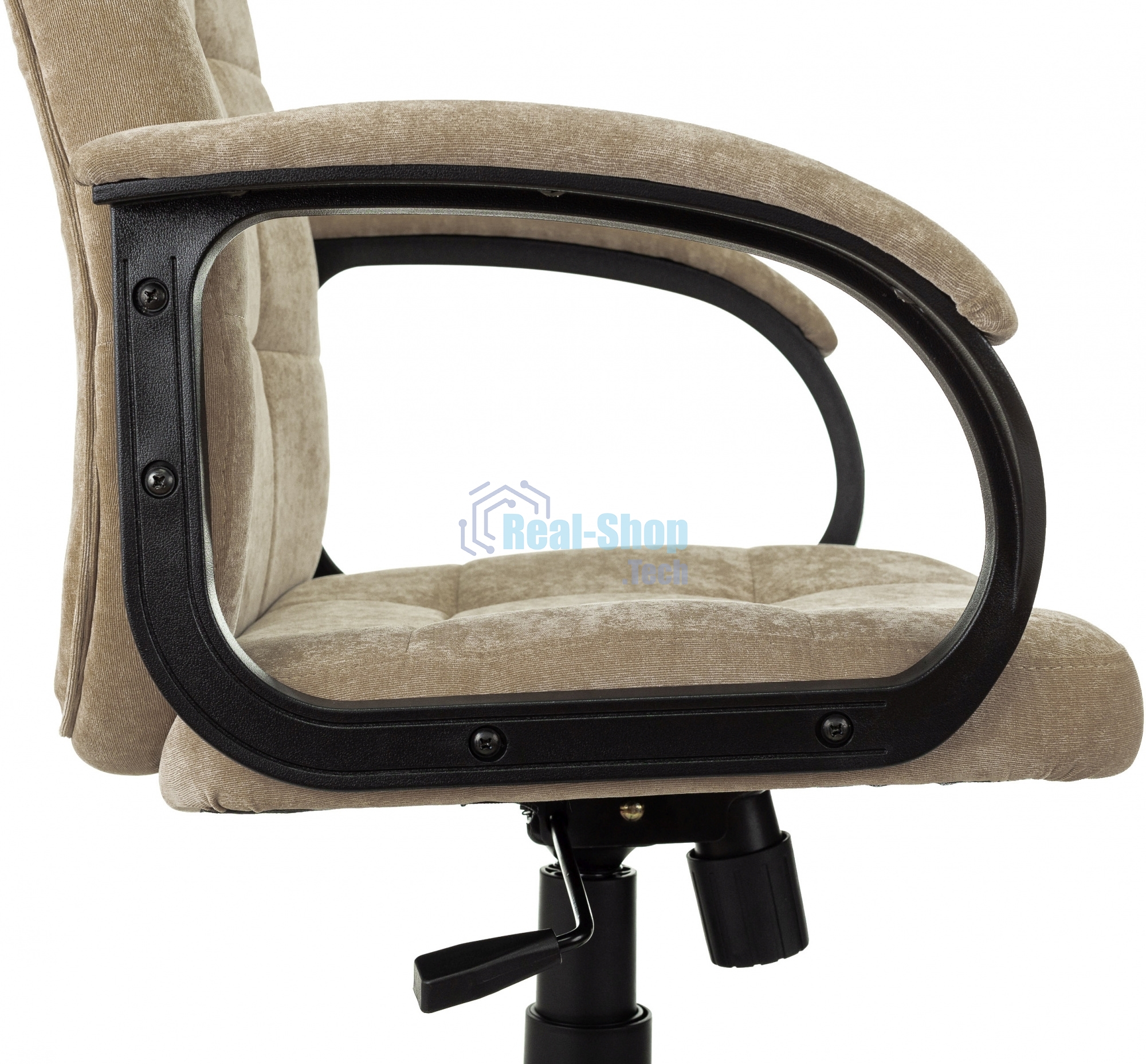 Кресло руководителя Бюрократ CH 002 Fabric Light-21 песочный, крестов. пластик