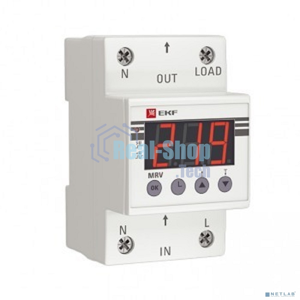 Реле напряжения с дисплеем MRV 63А PROxima EKF MRV-63A