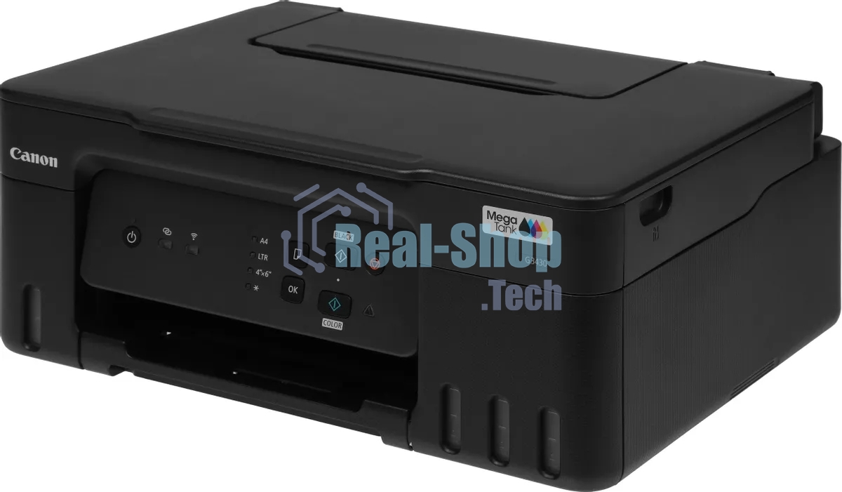 МФУ струйное Canon PIXMA G3430 (5989C009), A4, цветное, печ. 11 стр/мин. (ч/б) 6 стр/мин. (цвет), скан. до 3.16 стр/мин., 4800 x 1200 dpi (печать) 600x1200dpi (скан.), USB, Wi-Fi, Air Print, Mopria