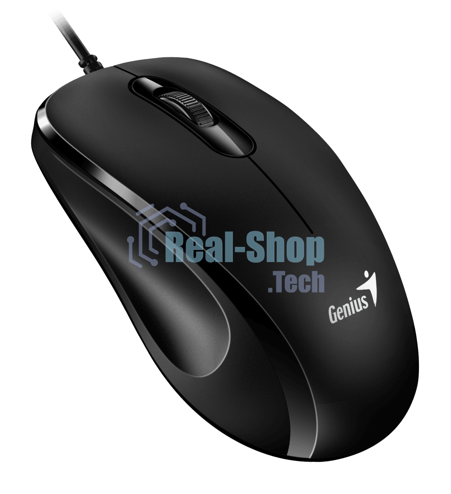 Мышь проводная Genius DX-101 черный, 1200 dpi, USB, кнопки - 3
