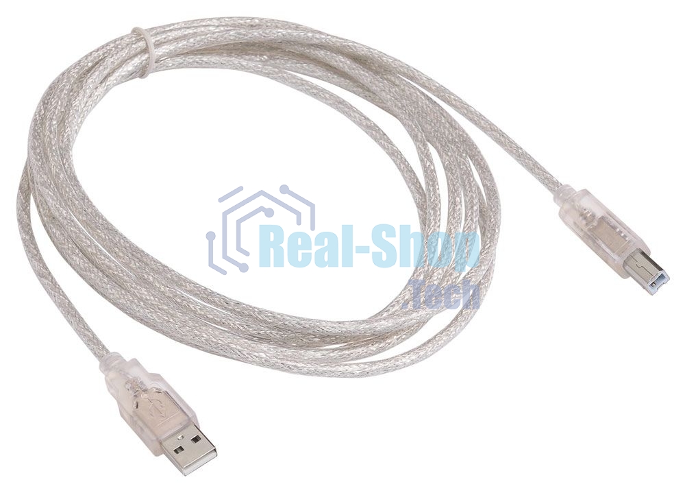 Кабель USB2.0 Buro USB2.0-AM/BM-3-TRANS USB A (m)/USB B (m) 3м