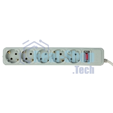 Сетевой фильтр PC Pet AP01006-5-GR 5 м, 5 розеток, серый