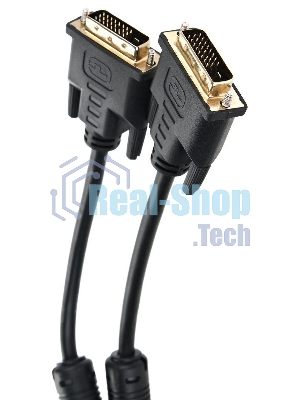 Кабель DVI-D--DVI-D Dual link 25M/25M, экран, феррит.кольца, 1.8м Telecom TCG441D-1.8M