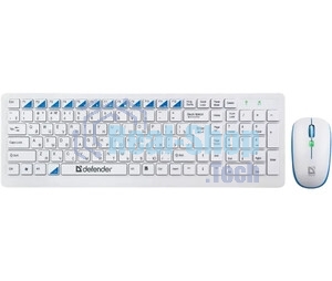 Комплект клавиатура+мышь Defender Skyline 895 беспроводной, USB, 2000 DPI, белый