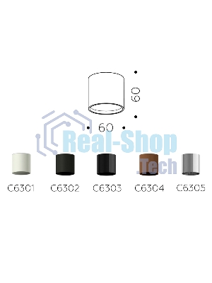 Корпус светильника C6305 PSL серебро полированное D60*H60mm MR16 GU5.3
