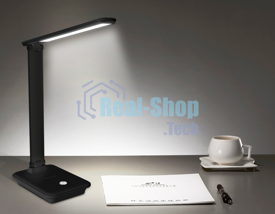 Светодиодная настольная лампа с диммером Ambrella light DE503 BK черный LED 3000-6400K 9W