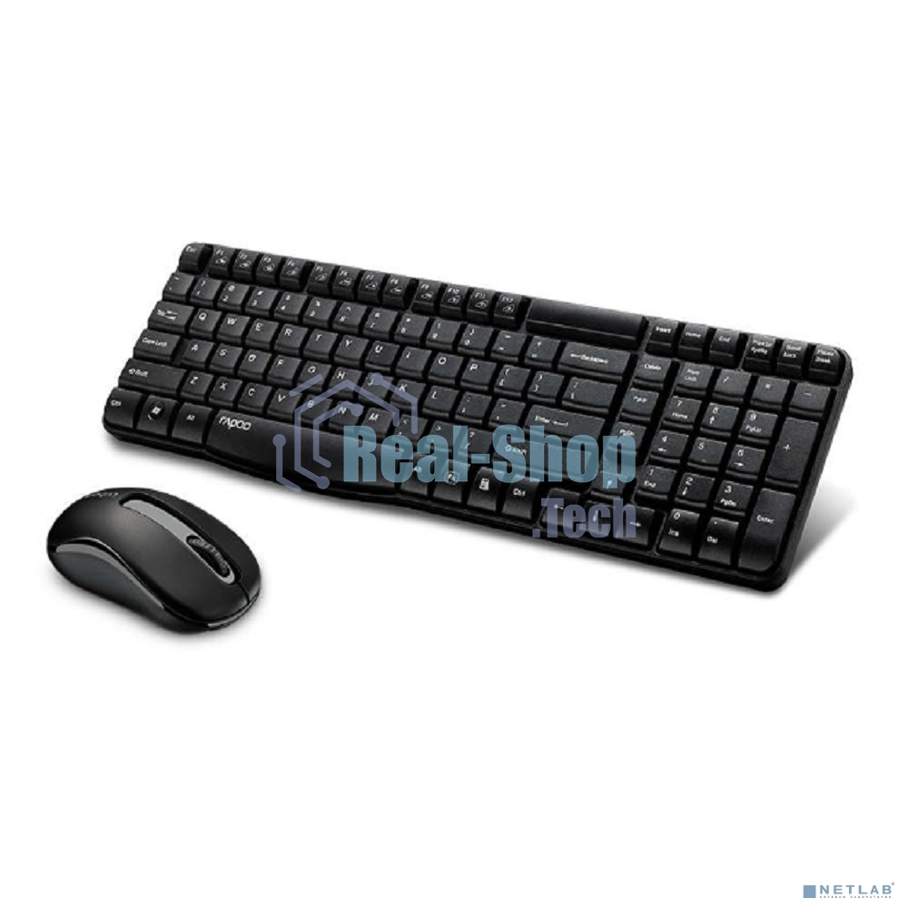 Комплект клавиатура+мышь Rapoo X1800S беспроводной, USB, 1000 DPI, чёрный