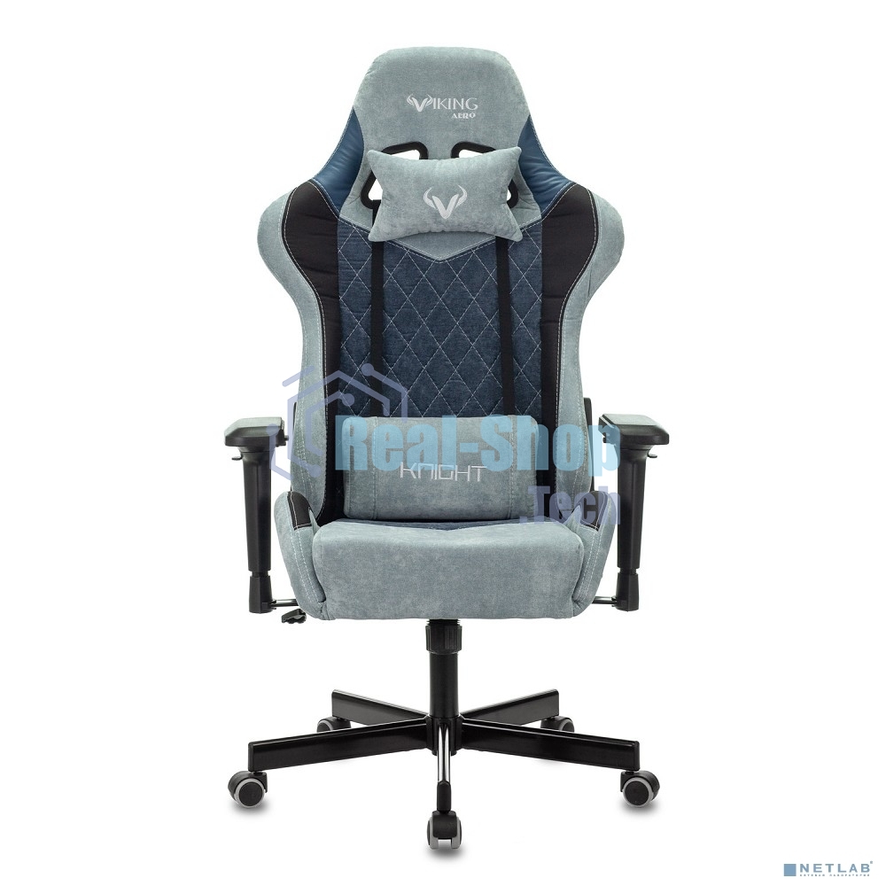 Кресло Бюрократ VIKING 7 KNIGHT BL FABRIC синий, ткань, 120 кг, механизм качания