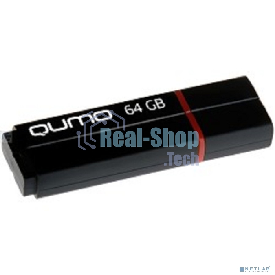 Флешка USB 3.0 QUMO 64Gb, Speedster черный