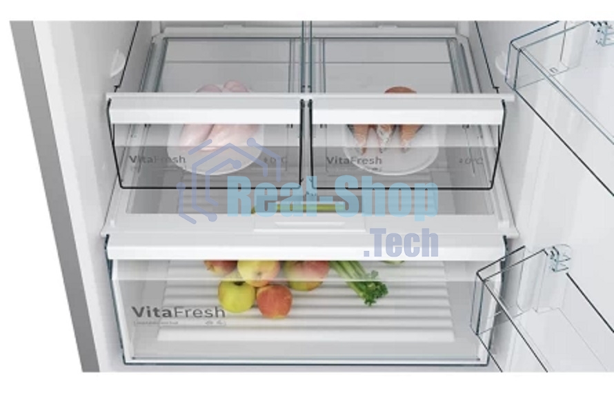 Холодильник Bosch KGN55VL21U нержавеющая сталь двухкамерный 375/105л морозилка снизу, No Frost