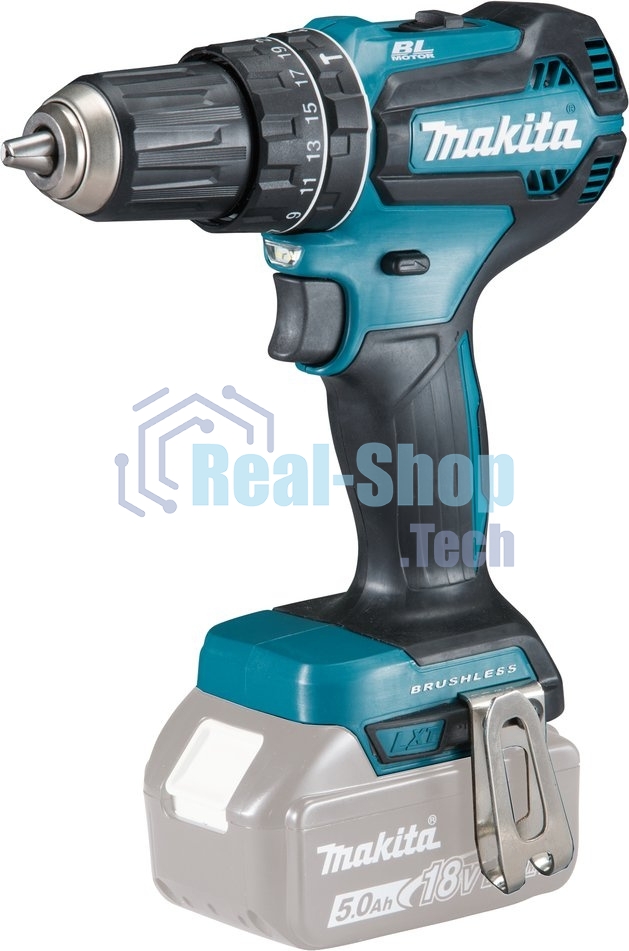 Дрель-шуруповерт Makita DHP485Z, 18 В, 0 Ач, 50 Нм, бесщеточный, ударный