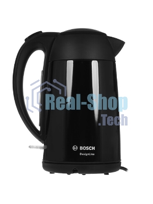 Электрочайник Bosch TWK3P423 черный, 1.7 л, 2400 Вт, скрытый нагревательный элемент