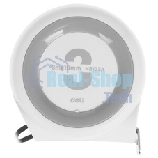 Рулетка Deli Home Series White H8103A 3м х 19мм, клипса, шнурок, эксклюзивный дизайн