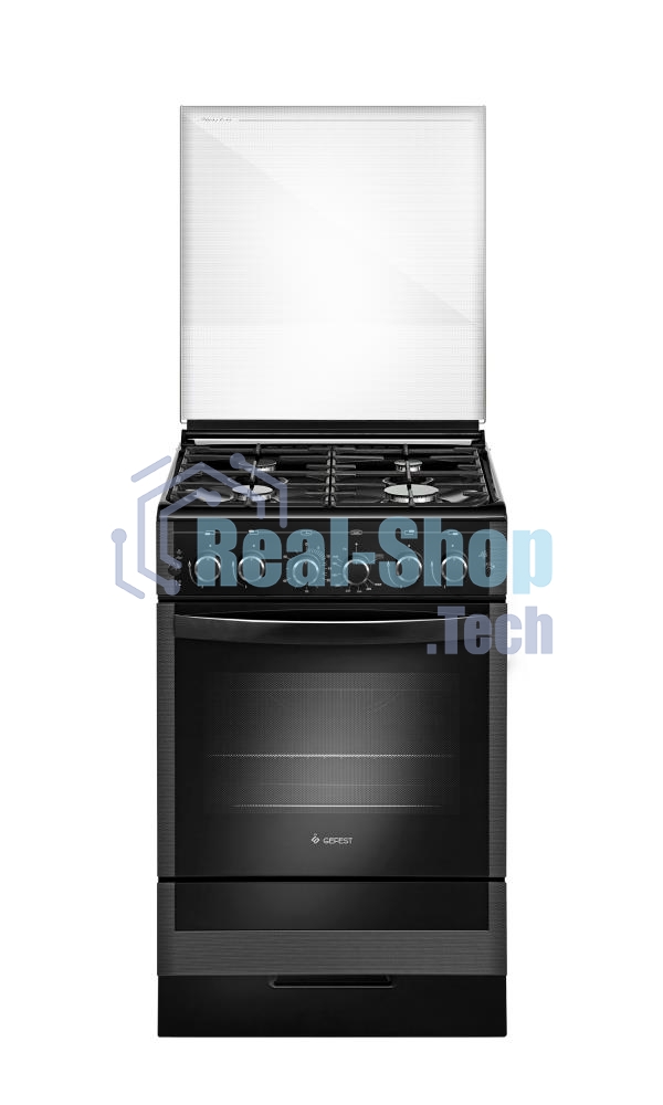 Плита газовая Gefest ПГ 5300-02 0046 черный, конфорок 4 шт, духовка 52 л, 50 см x 85 см x 58.5 см