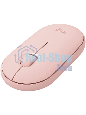 Мышь беспроводная Logitech Pebble M350 розовый, 1000 dpi, радиоканал, Bluetooth, USB, кнопки - 3