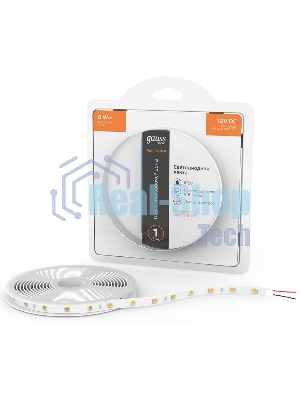 Лента светодиодная Basic Gauss 12V 8W/m 900lm/m 3000K IP20 LED 5m 1/100