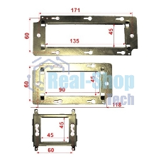 Суппорт Lanmaster LAN-MF45X45 1xMosaic металлический упак:1шт