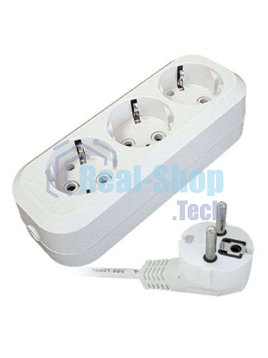 Удлинитель 3х2 м с заземл. 16А IP20 Е-303 АБС-пл. ПВС 3х1 UNIVersal 9631976