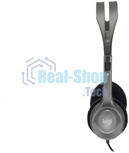 Гарнитура Logitech H110 серебристый, проводная, 3.5 мм