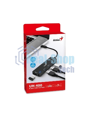 USB-концентратор Genius UH-400, USB Type-C, USB 3.0, USB