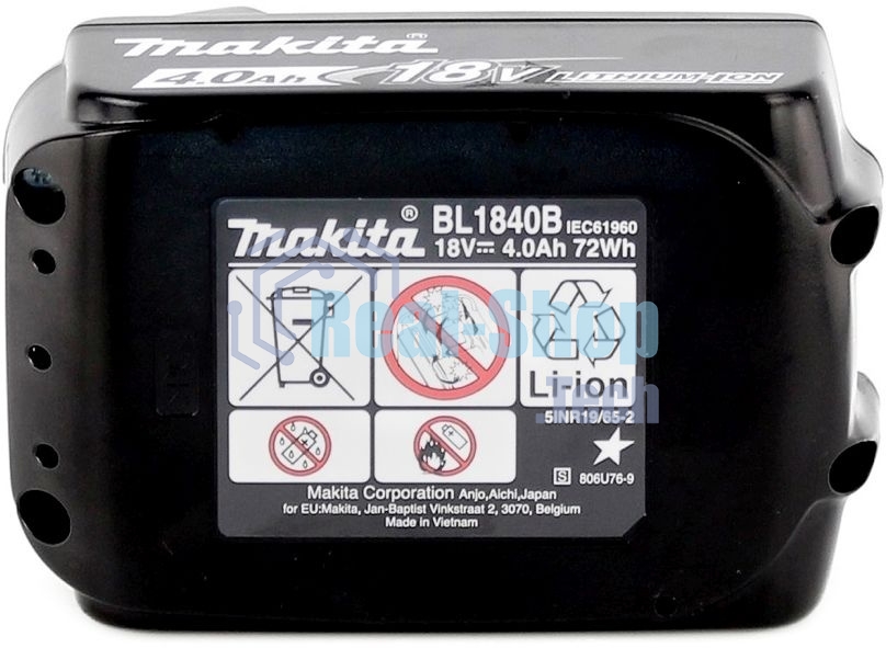 Батарея аккумуляторная Makita BL1840B LXT 18В 4А·ч Li-Ion (632G58-9)