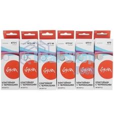 Контейнеры с чернилами Sakura SIC13T673BA (673-6 цветов) для Epson, черный,голубой, пурпурный, желтый, светло-голубой, светло-пурпурный), 70 мл*5