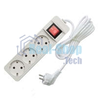 Удлинитель быт. ТМ Союз 2200 Вт 3 гн. ПВС 5 м 481S-7305