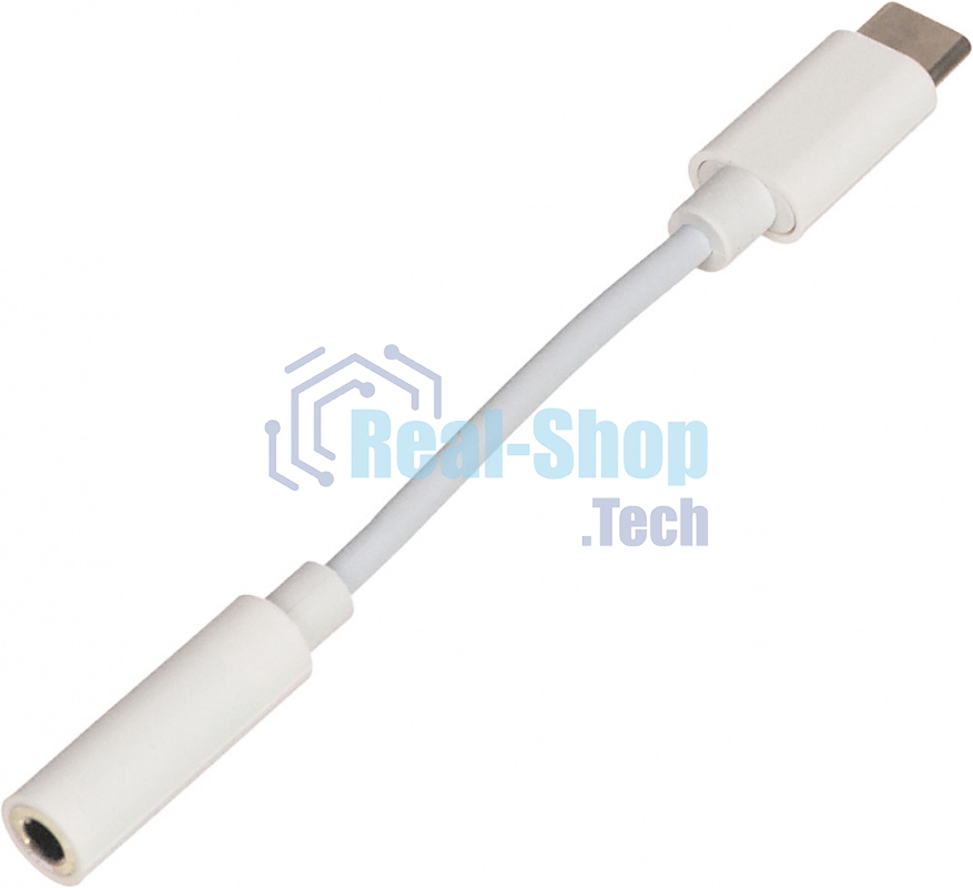 Переходник Buro BHP TPC-JCK USB Type-C (m) Jack 3.5мм (f) белый