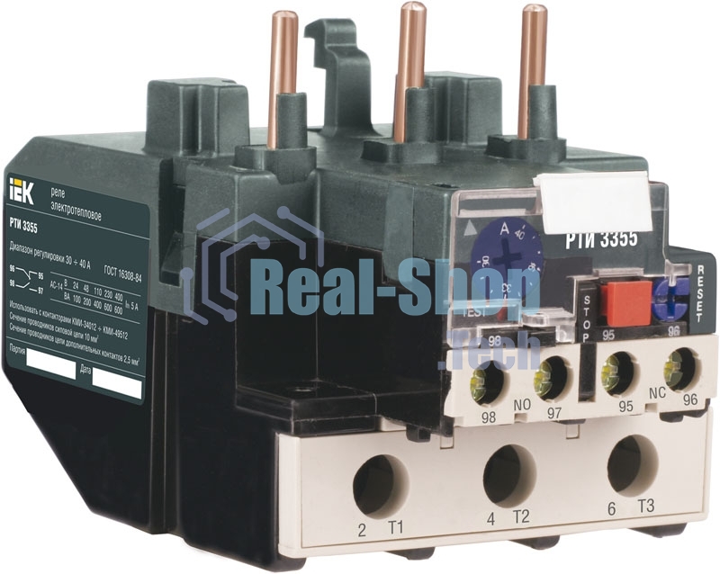 Реле тепловое РТИ 3355 30-40А IEK DRT30-0030-0040
