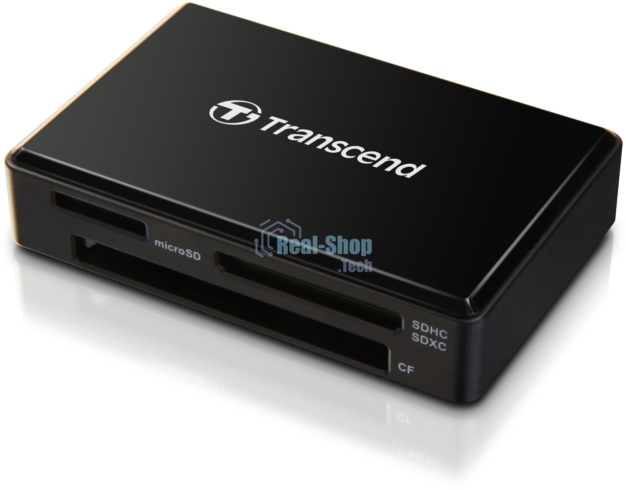 Кард-ридер Transcend RDF8/черный/SDXC,SDHC,microSDXC,microSDHC,CompactFlash,CompactFlash/USB 3.0/пластик