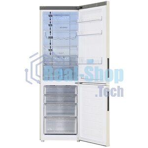 Холодильник Haier C2F636CCRGU1 бежевый, двухкамерный, 256/108л, морозилка снизу, No Frost