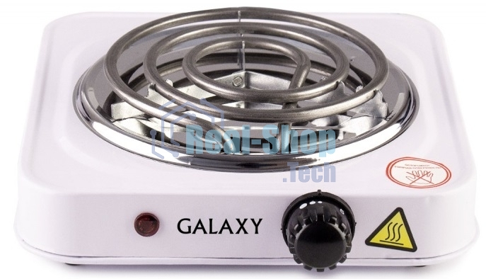 Плита настольная электрическая Galaxy Line GL3003 белый, 1 кВт, ТЭН, конфорки - 1, эмаль, поворотные переключатели