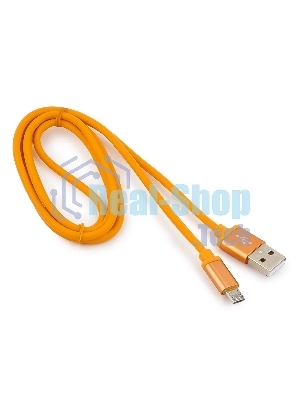 Кабель USB2.0 Cablexpert CC-S-mUSB01O-1M, AM/microB, серия Silver, длина 1м, оранжевый, блистер