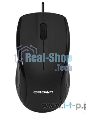 Мышь проводная Crown CMM-31 черный, 1000 dpi, USB, кнопки - 3