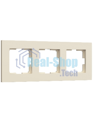 Рамка на 3 поста Slab (айвори софт) W0032962
