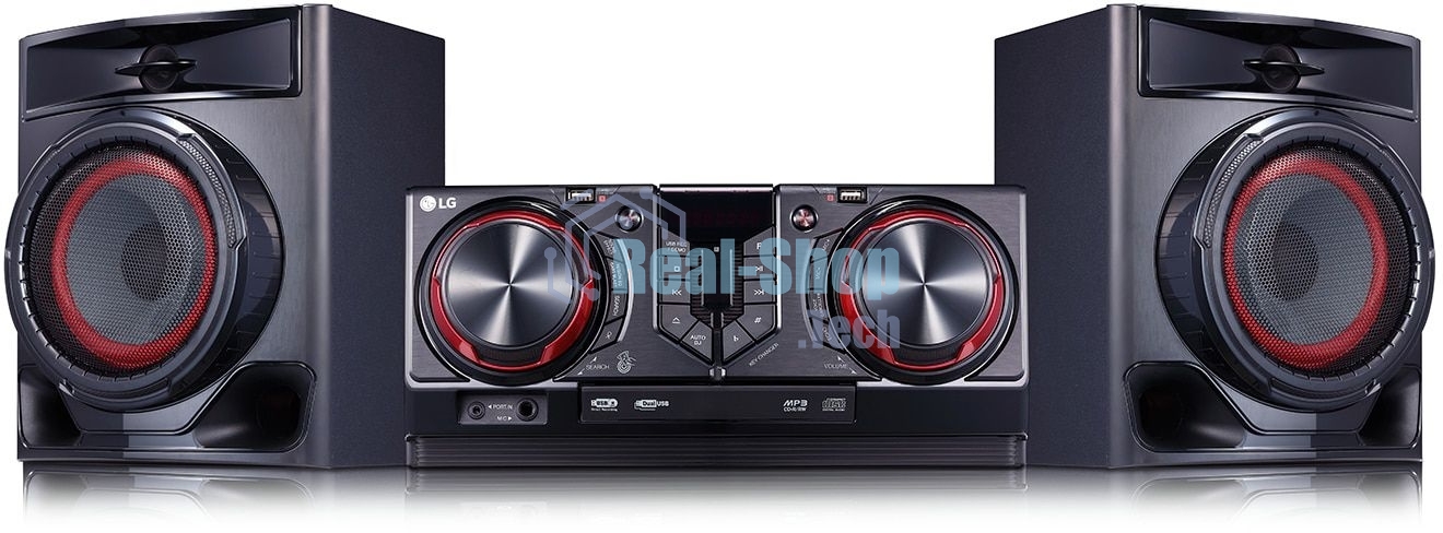 Мини-аудиосистема LG CJ44 черный 480Вт FM USB BT