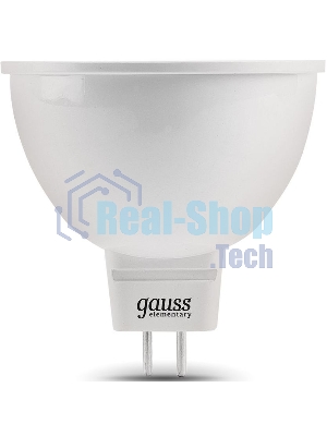 Лампа светодиодная Gauss Elementary MR16 9Вт цок.: GX5.3 спот 220B 6500K св. свеч. белый хол. MR16 (упак.: 10 шт)