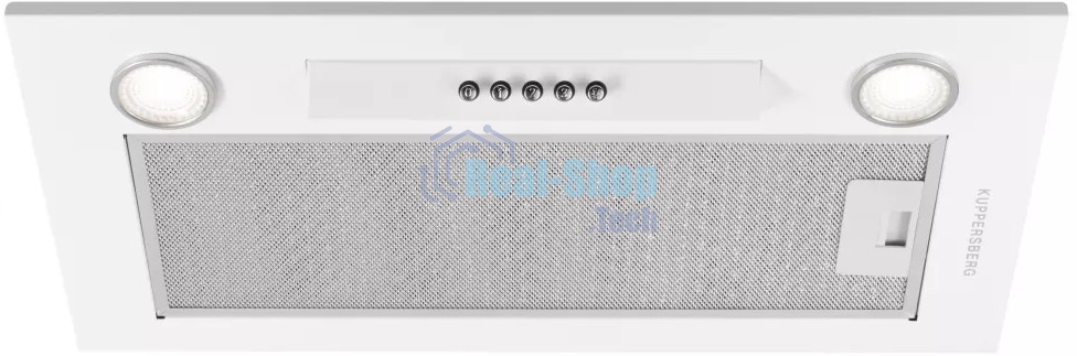 Вытяжка встраиваемая Kuppersberg Inlinea 52 W X белый, 52 см, 1300 куб. м/ч, 39 дБ