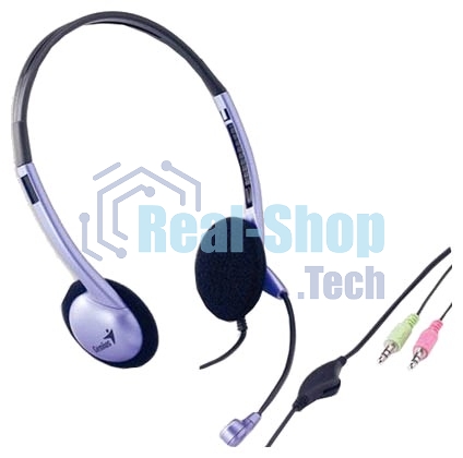 Гарнитура Genius HS-02B фиолетовый, проводная, 3.5 мм