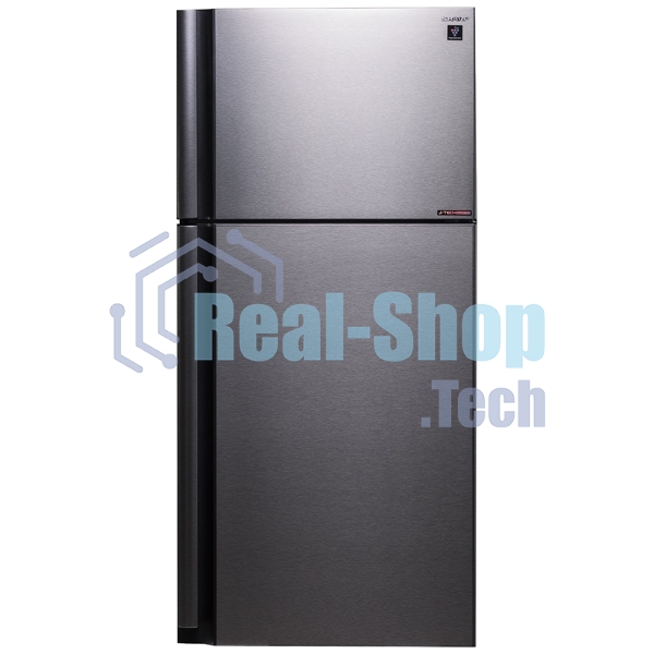 Холодильник Sharp SJ-XG55PMSL серебристый двухкамерный 394/162л морозилка сверху, No Frost