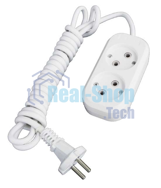 Удлинитель 2х5 м без заземл. 10А IP20 Е-202 АБС-пл. ПВС 2х0.75 UNIVersal 9631961