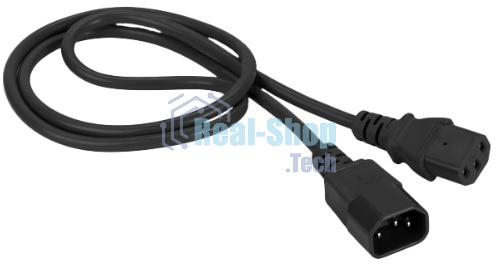 Шнур питания Lanmaster C13-C14, 3х0.75, 220В, 10А, черный, 5 метров