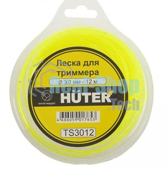 Леска для садовых триммеров Huter TS3012 d=3мм L=12м для Huter GGT-1900S(T) (71/2/3)