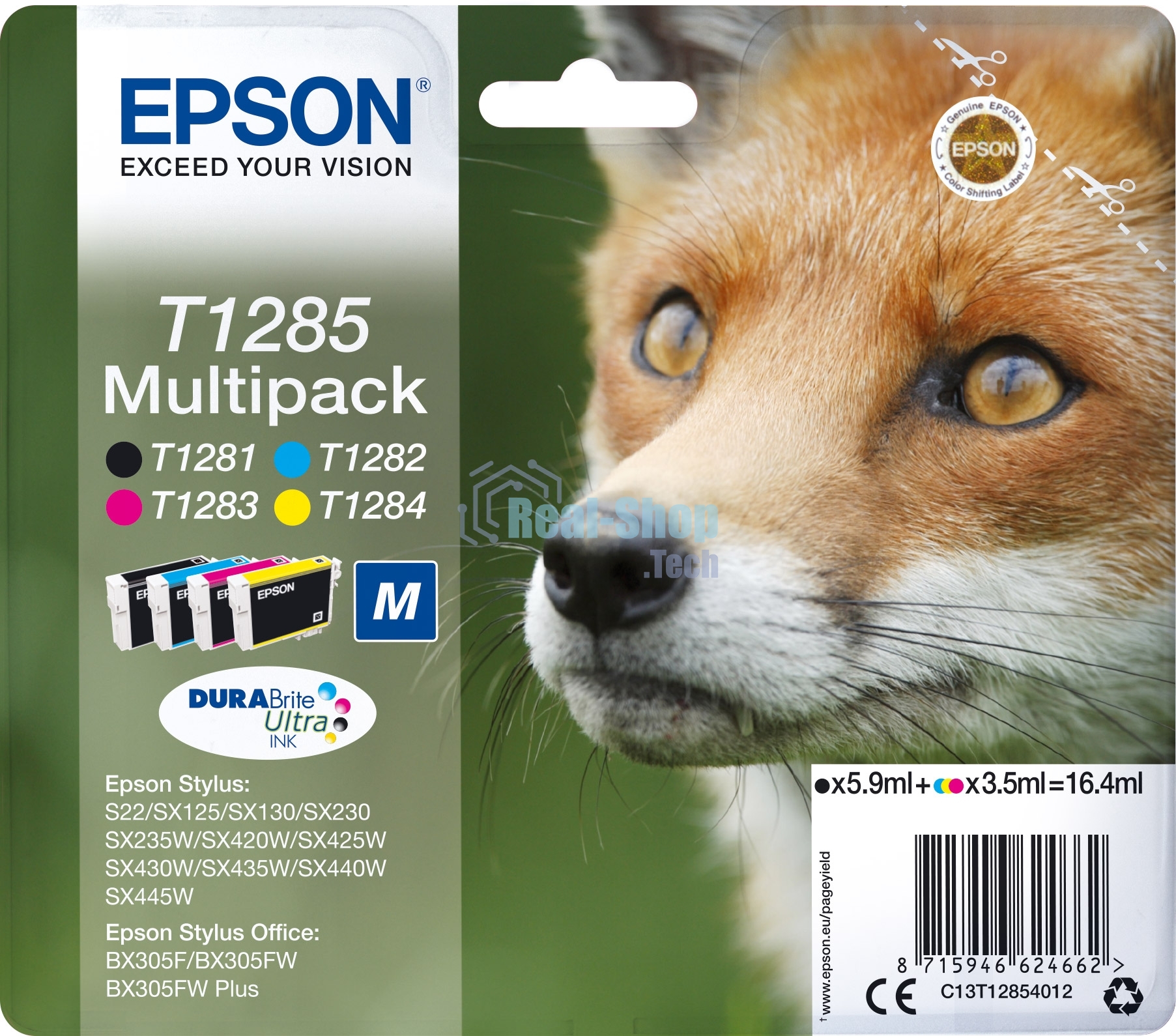 Картридж струйный Epson T1285 C13T12854012 4цв. набор карт. для Epson S22/SX125