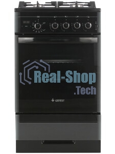 Плита газовая Gefest ПГ 5500-03 0044 черный, конфорок 4 шт, духовка 52 л, 50 см x 85 см x 58.5 см